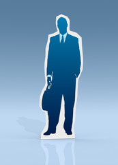 busnessman cardboard cutout