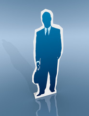 busnessman cardboard cutout