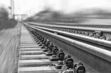 Railway - b/w - Powered by Adobe