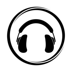 Fototapeta na wymiar Music headphones icon
