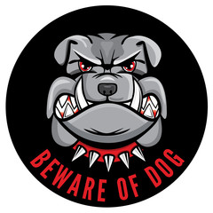 Beware of dog sign