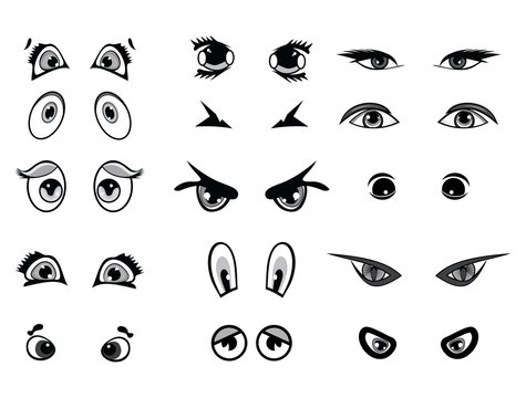 cartoon illustration eyes collection