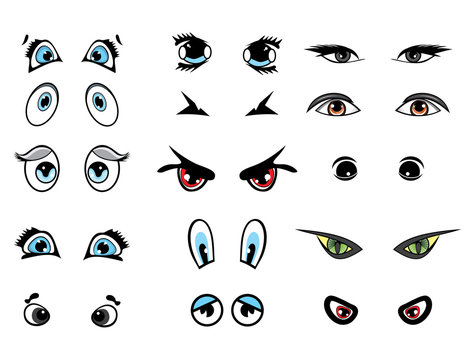 cartoon illustration eyes collection