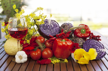 Vino e verdure