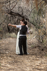Sweethearts Dancing in Woods