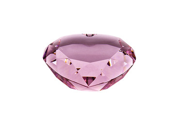 Crystal heart front slanted view