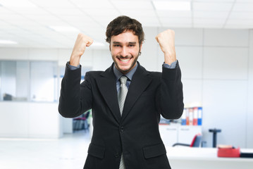Happy businessman
