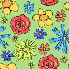 Fond floral - illustration vectorielle