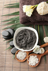 Composition with cosmetic clay for spa treatments,