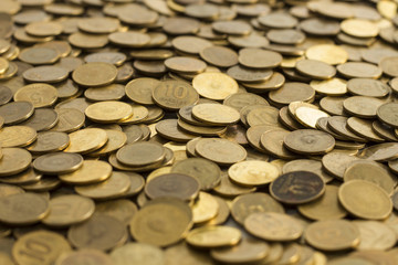 Pila de monedas, finanzas, dinero, capitalismo, la bolsa.