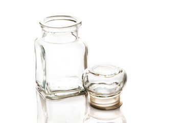 Empty glasses bottle