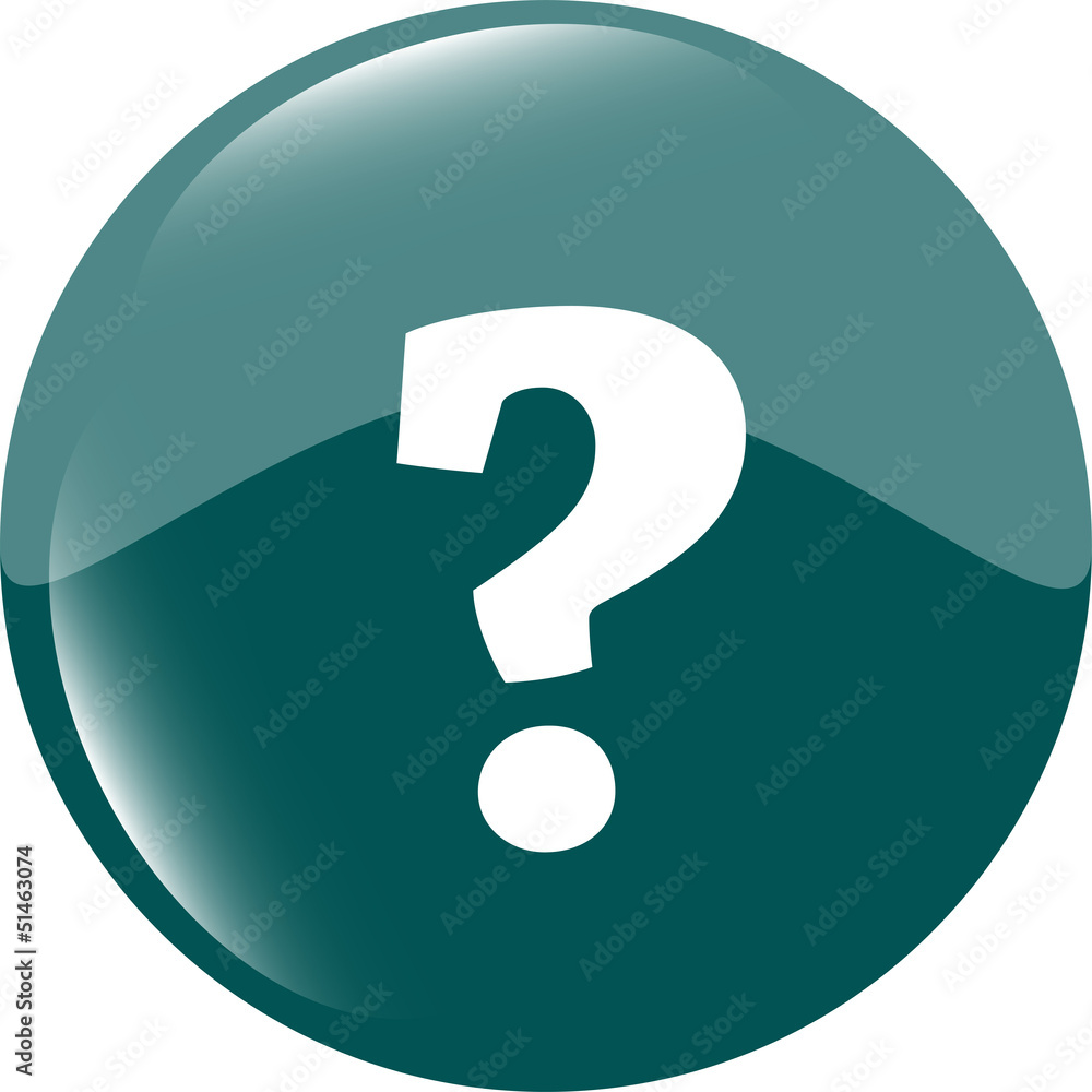 Poster question mark icon web button