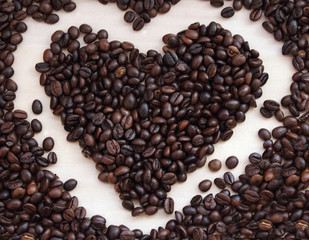 coffee heart background