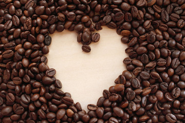 coffee heart background