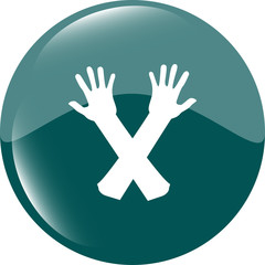 Obraz premium web button hand icon on white