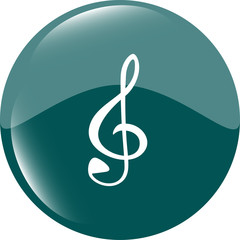 music round glossy web icon on white background
