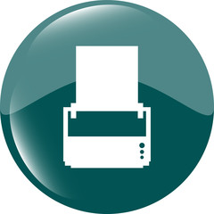 printer glossy icon buttons for web