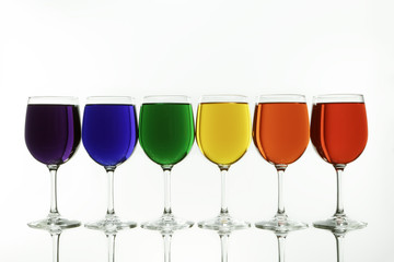 The Diversity Rainbow Caputred in Wine Glasses
