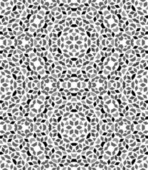 Abstract black and white geometric seamless pattern, vector