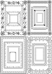 Obraz premium Set of vector vintage frames