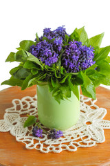 Grape hyacinth in small vase