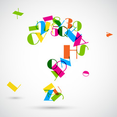 Question Mark with Colorful Alphabet