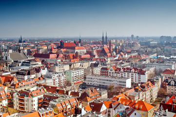 Fototapeta na wymiar widok panoramy Wrocławia