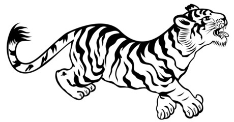 Fototapeta na wymiar tiger painting