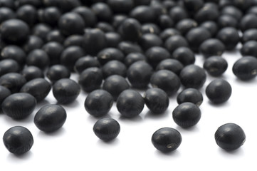 黒豆のクローズアップ