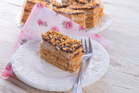 honey cakes with chocolate