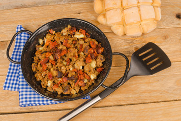 Portion of  migas