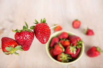 Fresh ripe strawberries