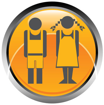 Logo icona bambino bambina