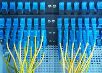 Technology center with fiber optic equipment patch core
