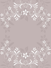 floral, flora, ornament, abstrakt, rahmen, deko, muster, vektor 