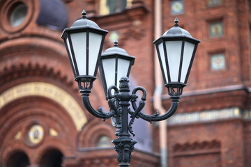 old street electric lantern