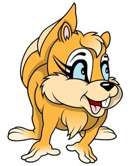 Squirrel - Cute Cartoon Animal