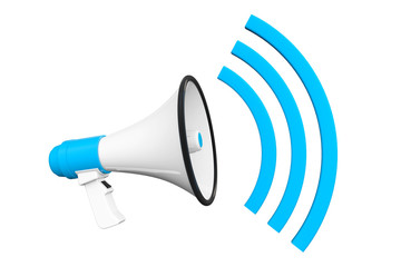 Blue Retro megaphone