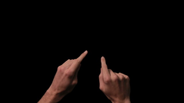 Isolated touch screen finger gesture of zooming out