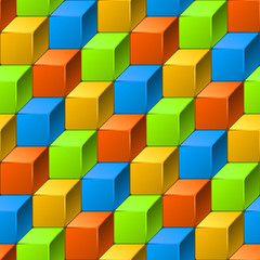 Abstract seamless pattern of cubes.