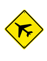 Airport sign on a white background