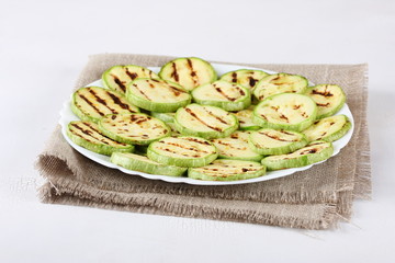 slices of grilled zucchini