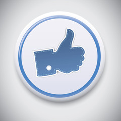 Like Thumb - Vector Button Badge