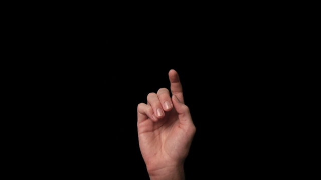 isolated finger gesture of single click