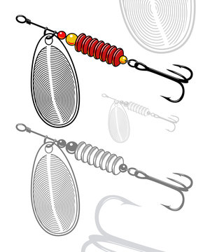 recommend clip art: Vector illustration of artificial fishing lure