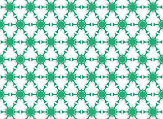 green flowers hexagonal