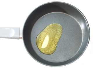 Melted butter on teflon pan