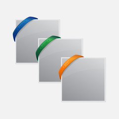 Set of colorful ribbons. Vector