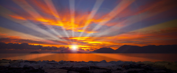 Sunset in Lerici - Liguria Italy