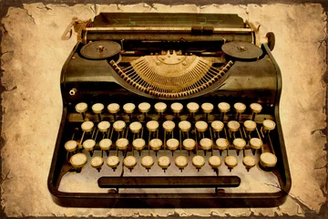 Papier Peint photo Autocollant Poster vintage Affiche rétro - Vieille machine à écrire III
